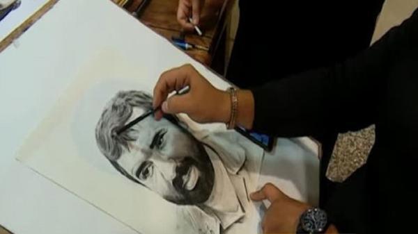 ماندگار شدن چهره شهدا در تابلوی هنرمند یزدی