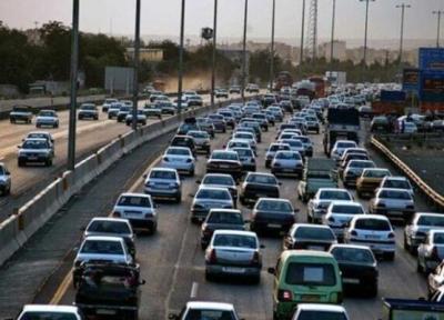 آخرین شرایط ترافیکی جاده های کشور ، ترافیک سنگین در آزاد راه قزوین ، کرج ؛ اعلام محورهای مسدود
